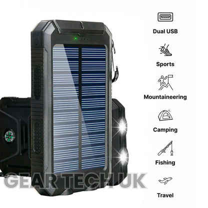 Skorter | Fishing Power Bank 50000 mah Waterproof Solar Charger | Fishing Battery Pack with USB-C Fast Charging & LED Light