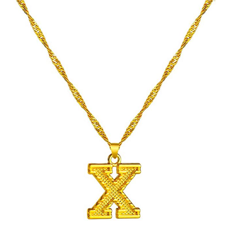 Skorter | 18K gold-plated initial letter necklace