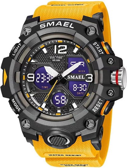 Skorter | Men's waterproof sports wristwatch with date and multifunction LED alarm stopwatch