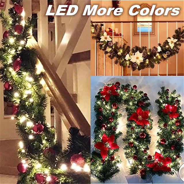 Skorter | 2.7 Meter Christmas Rattan Garland Decorative