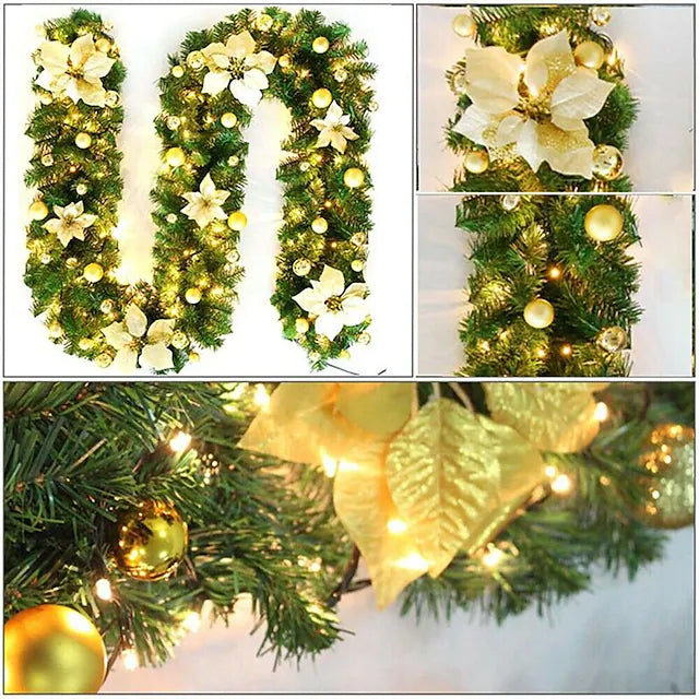 Skorter | 2.7 Meter Christmas Rattan Garland Decorative