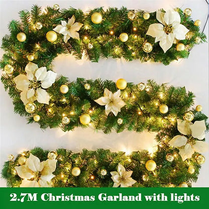 Skorter | 2.7 Meter Christmas Rattan Garland Decorative