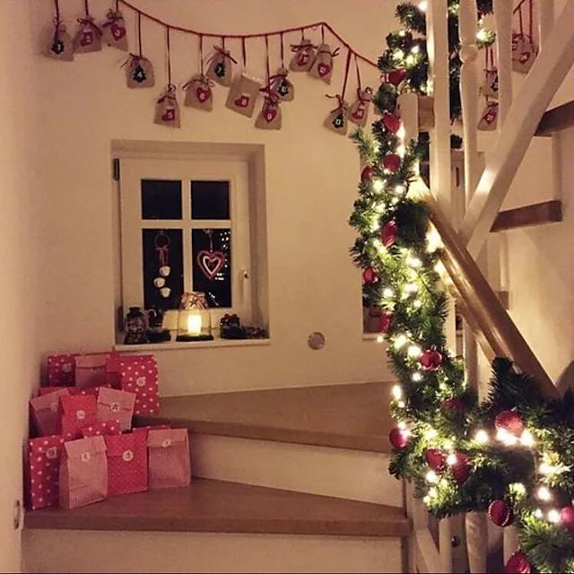 Skorter | 2.7 Meter Christmas Rattan Garland Decorative