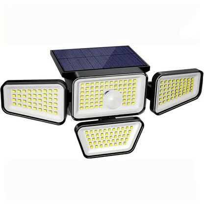Skorter | 270 LED Wall Light with Motion Sensor - 4-Head Lamp, 3 Light Modes, Wide Angle Safety Wireless Flood Light