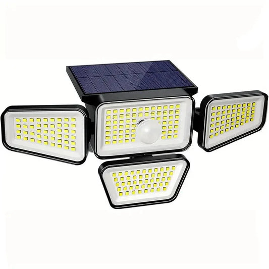 Skorter | 270 LED Wall Light with Motion Sensor - 4-Head Lamp, 3 Light Modes, Wide Angle Safety Wireless Flood Light