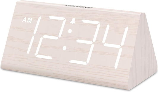 Skørter | Three Digital Alarm Clock with USB Port, Loud Alarm, Dimmer, and Snooze Function