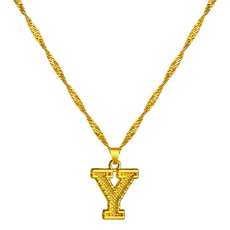 Skorter | 18K gold-plated initial letter necklace
