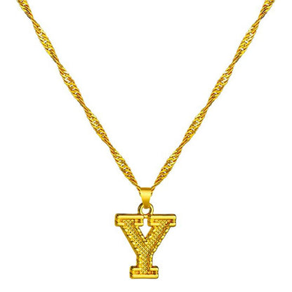Skorter | 18K gold-plated initial letter necklace