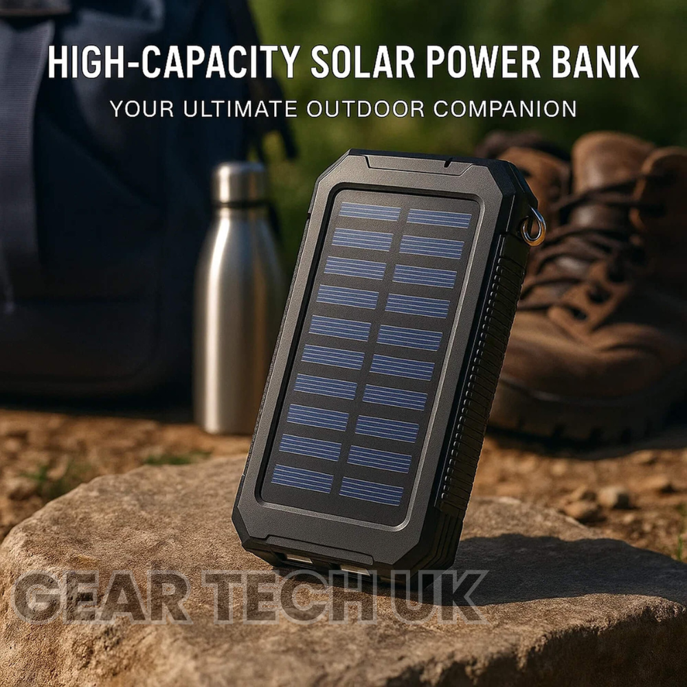 Skorter | Fishing Power Bank 50000 mah Waterproof Solar Charger | Fishing Battery Pack with USB-C Fast Charging & LED Light
