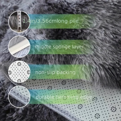 Skorter | 1pc Tie-dye Plushfiber Round Rug - Soft and Warm Decorative Mat for Living Room, Bedroom and Yoga