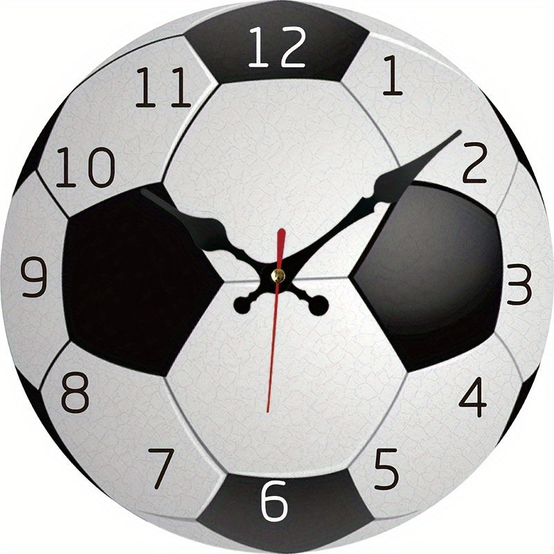 Skorter | Wall clock with football design - Silent clock for living room and bedroom