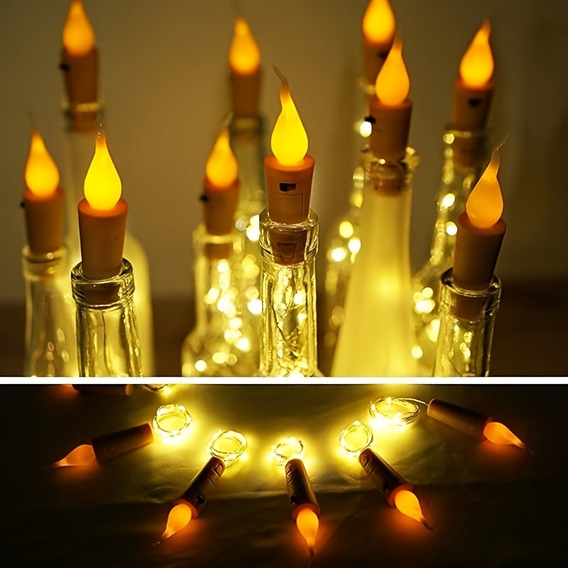 Skorter | 10 pcs LED Bottle Lights – Battery Powered Christmas and Party Decoration