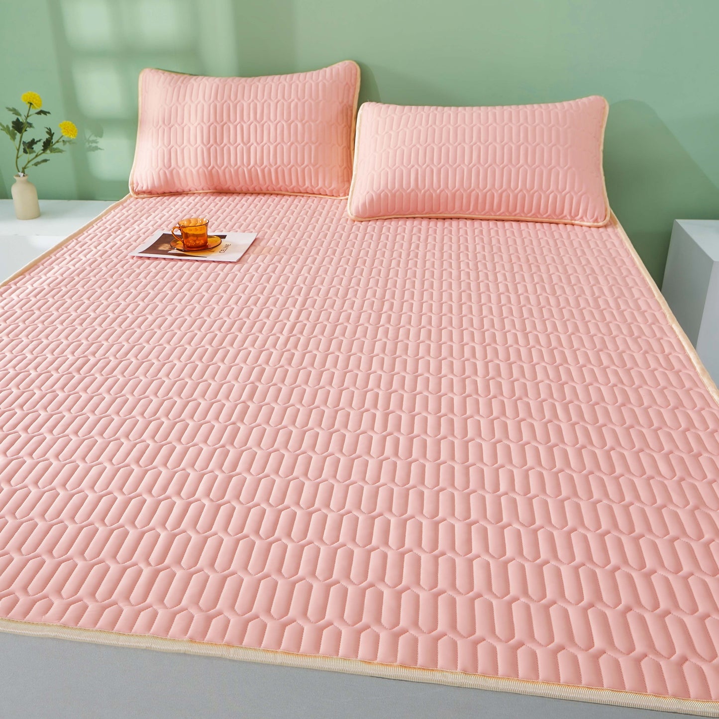 Skorter | Cool Latex Mat - 2/3 pieces summer cool latex mat set for bedroom or dorm room, Breathable and Foldable