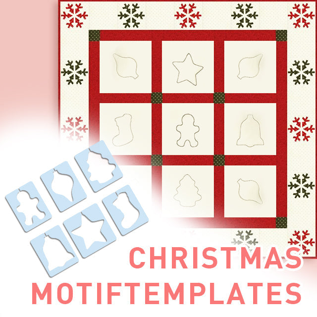 Skorter | Christmas Motif Quilting Template Set (6 PCS)  - With Instructions
