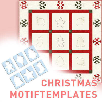 Skorter | Christmas Motif Quilting Template Set (6 PCS)  - With Instructions