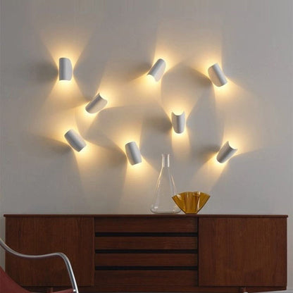 Skorter | Eveline Modern Geometric LED Wall Lamp - 4 Colors Indoor/Outdoor Metal