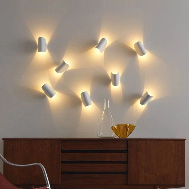 Skorter | Eveline Modern Geometric LED 4 Color Wall Light Indoor/Outdoor Metal