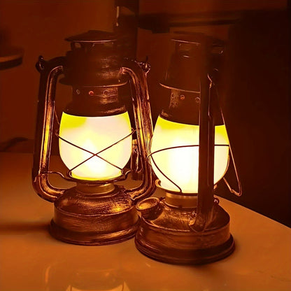 Skorter | RetroLantern - Rechargeable LED lantern with flame effect, antique copper finish
