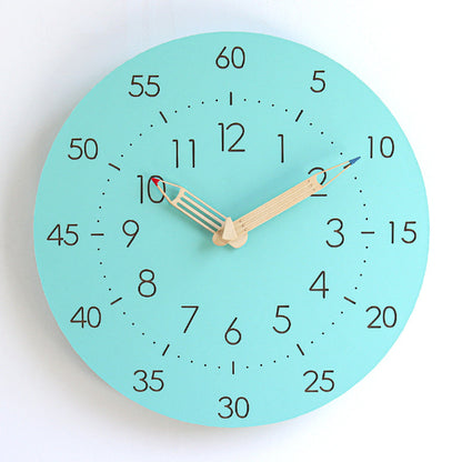 Skorter | Learning Time Barnrum Tyst Väggklocka 