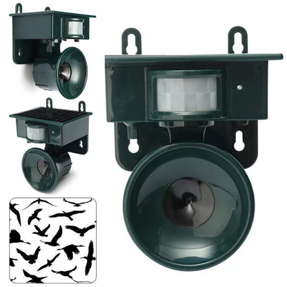 Skorter | TerraGuard – Weatherproof Solar Bird Repeller with PIR Motion Sensor & Natural Sound Deterrent
