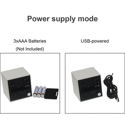 Skorter | Modern Cube LED-väckarklocka
