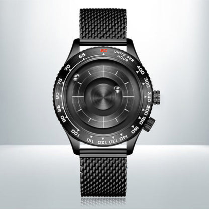 Skorter | Cool Magnetic Levitation Men Watch, with No Mirror Design, Quartz Movement, Steel Strap & Waterproof
