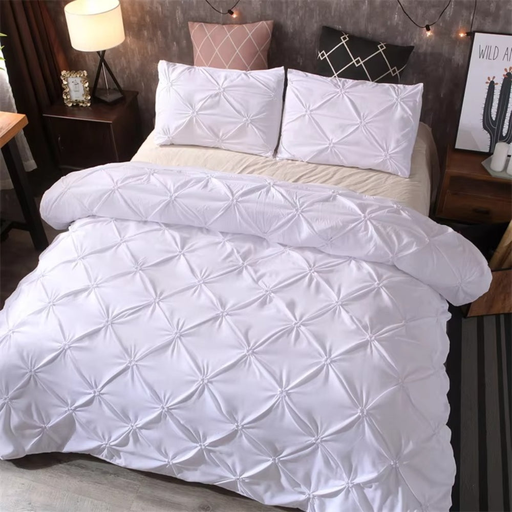 Skorter | Airweave Pintuck | 3pcs Duvet Cover Set