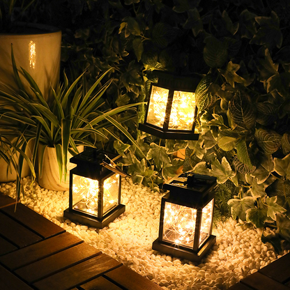 Skorter | Solar LED Lantern with Light Wire and Hanging Clip – Waterproof Garden Lighting for Terrace and Balcony