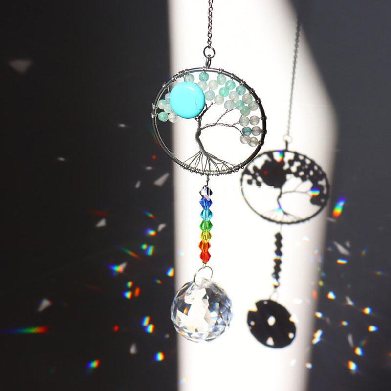 skorter | Crystal Wind Chime Tree of Life Dreamcatcher