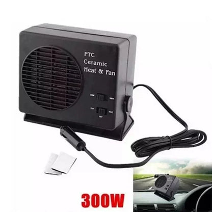 Skorter | 12V Ceramic Car Heater | 150W-300W Portable Fan with Automatic Thermostat for Winter Use in Vehicles