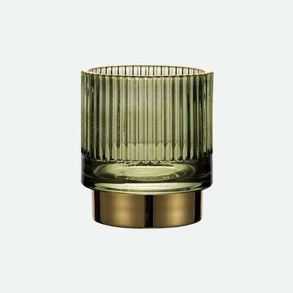 Skorter | Elise Gold Foil Glass Makeup Halter & Organizer