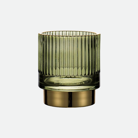 Skorter | Elise Gold Foil Glass Makeup Halter & Organizer