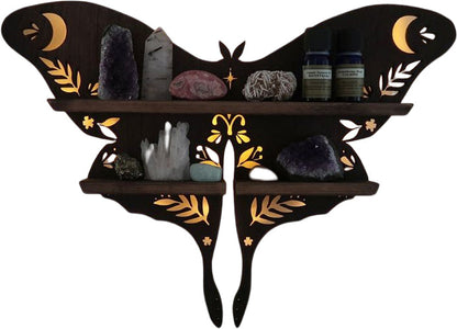 skorter | Luna Moth Lamp Crystal Shelves