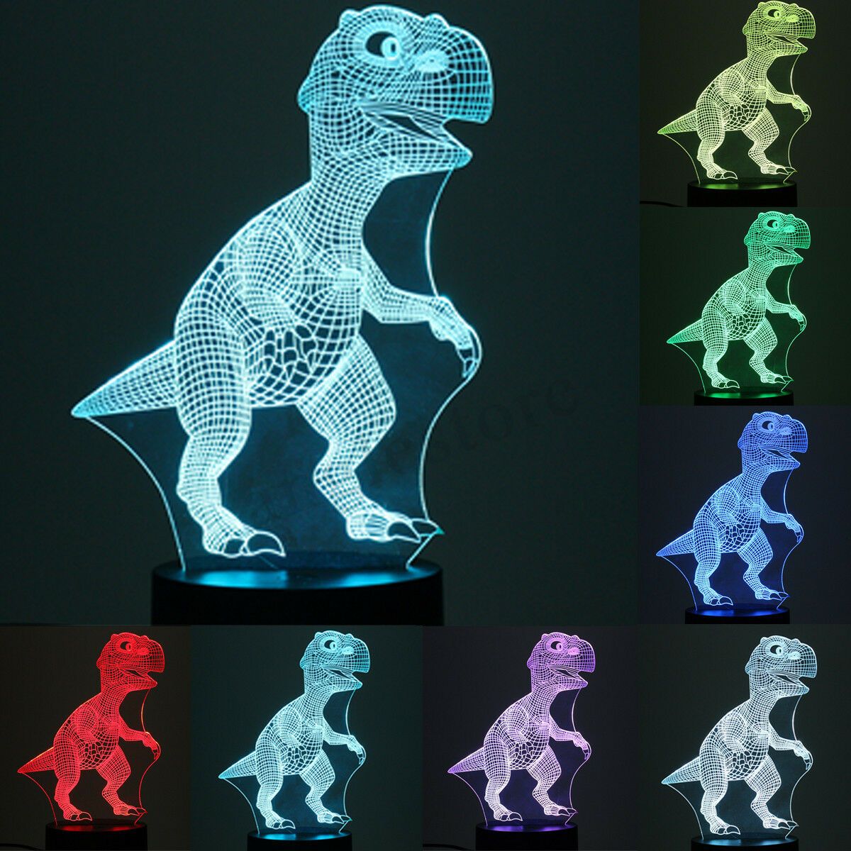Skorter | Dinosaur Night light - 3D Dinosaur Light - T Rex Night Light