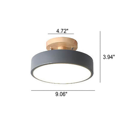 Skorter | Scandinavian round LED semi-flush mount ceiling light