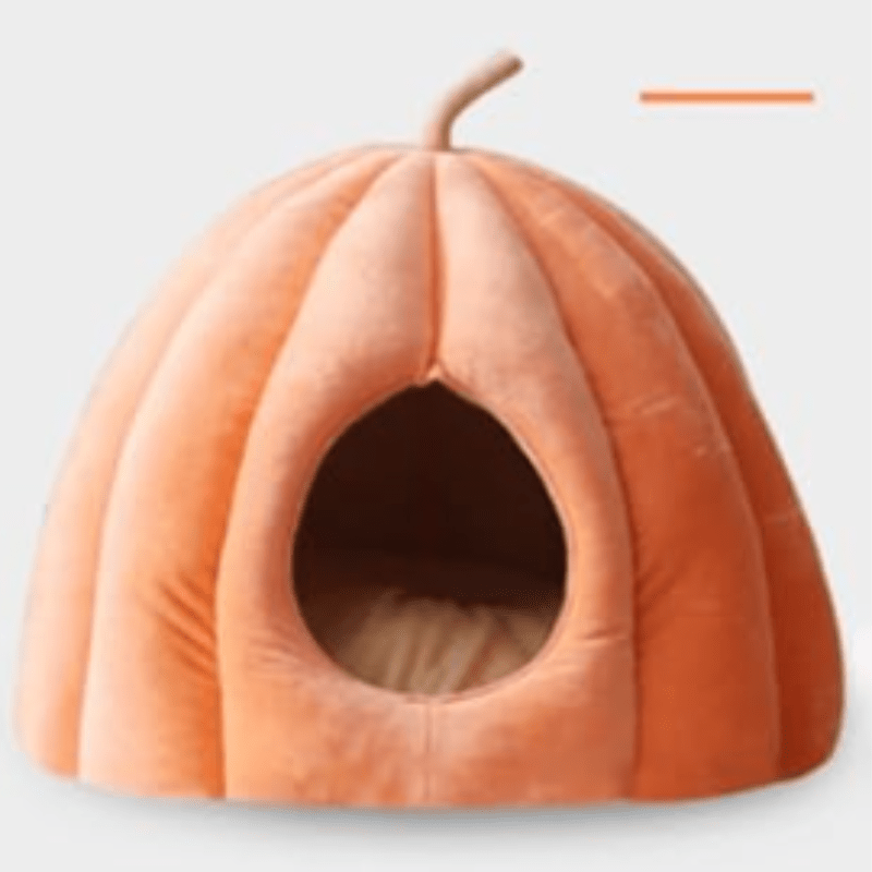 Skorter | CozyNest Pumpkin Cat Bed – Warm, Washable & Comfortable Cat Hideaway