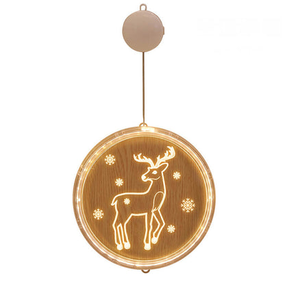 Skorter | Christmas LED Acrylic Decoration Round Suction Cup Light