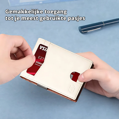 Skorter | SafeSlim RFID Leather Men's Wallet – Compact, Thin & Safe