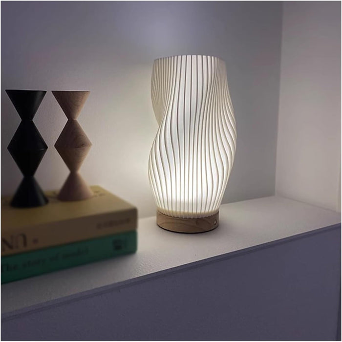 Skorter | Wavecrest Table Lamp – Soft Glow Designer Lamp with Dimmable Warm & Natural White Light