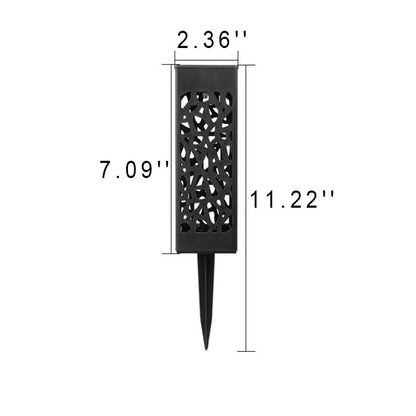 Skorter | Outdoor Solar Hollow Square Column LED Patio Lawn Ground Stake Light