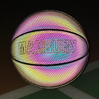Skorter | Cool Luminous Basketball, with Standard Size, Soft Leather and Moderate Bounce