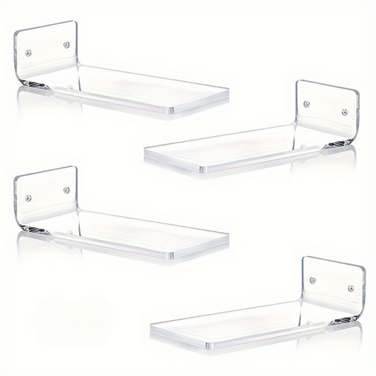 Skorter | AcrylicDisplay - 4/6/8 Pieces Transparent Acrylic Floating Shoe Shelves