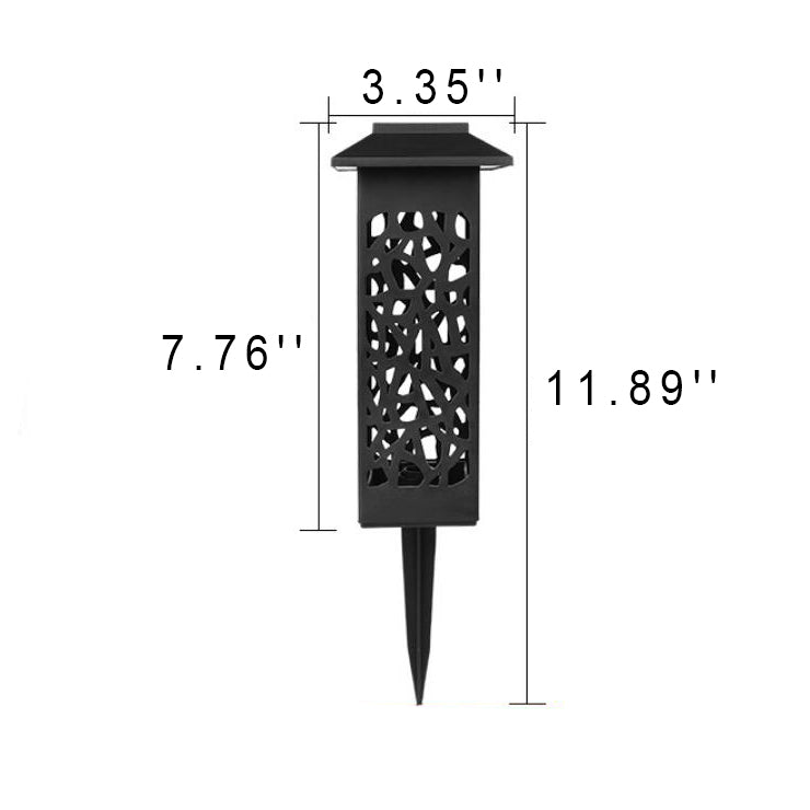 Skorter | Outdoor Solar Hollow Square Column LED Patio Lawn Ground Stake Light