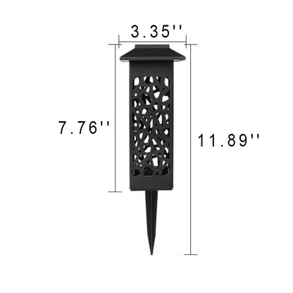 Skorter | Outdoor Solar Hollow Square Column LED Patio Lawn Ground Stake Light