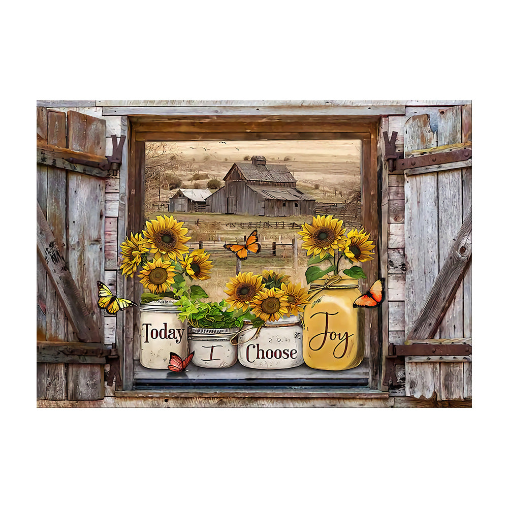 Skorter | Butterfly Sunflower Wall Art