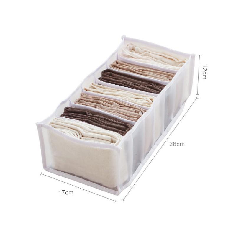 skorter | 7 Grid Wardrobe Clothing Mesh Divider Set Organizer