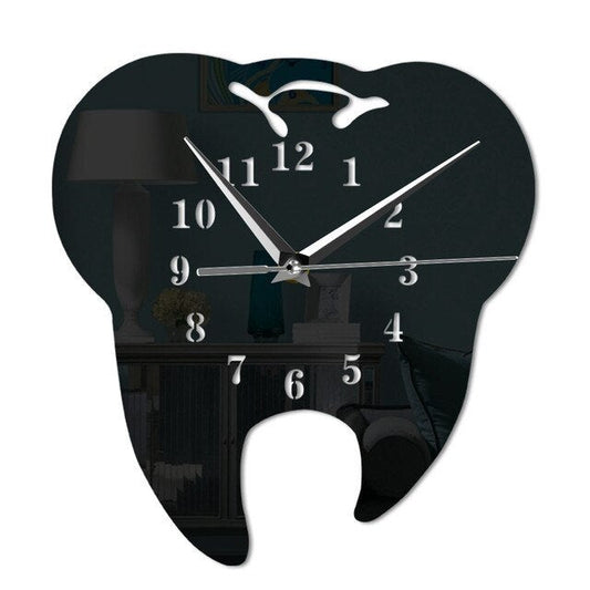 Skorter | GlowDent - Mirror Wall Clock for Dental Hygiene