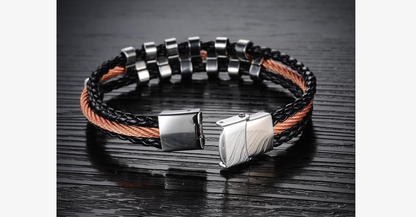 Skorter | Rough Tracks Stainless Steel Men's Bracelet