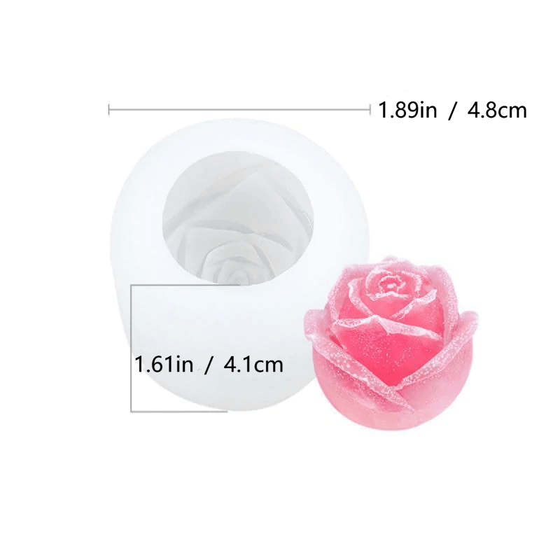 skorter | 3d Silicone Rose Shape Ice Cube Tray
