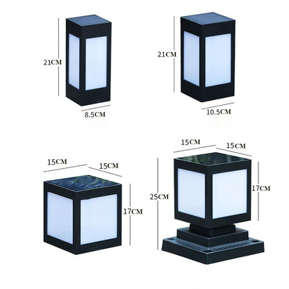 Skorter | Solar LED garden lantern in square design – decorative outdoor lighting for paths and terrace